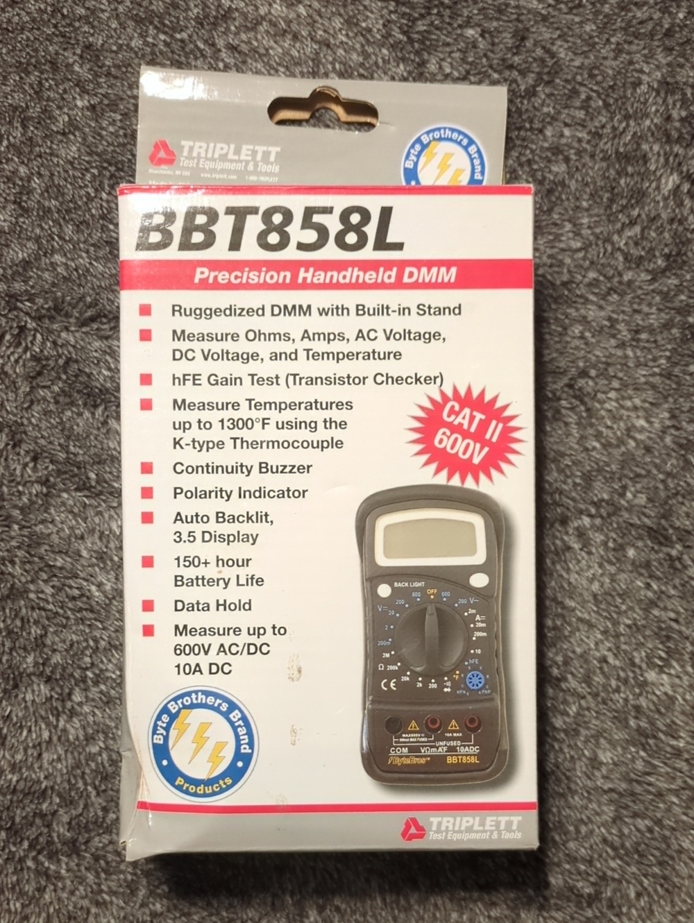 Triplett BBT858L Precision Handheld DMM Multimeter - Black